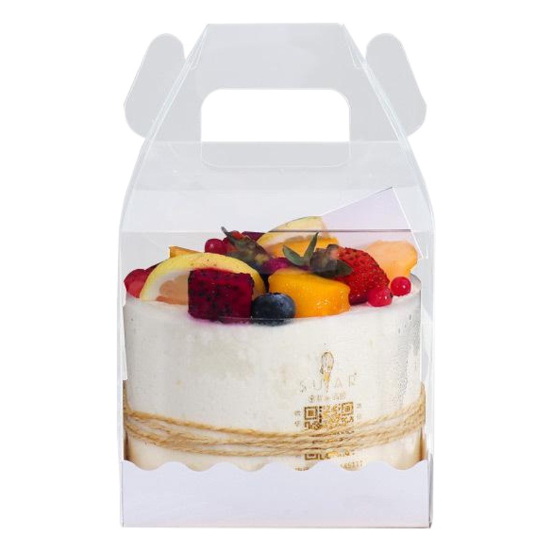 3-inch 4-inch 5-inch portable cake box transparent 4-inch 5-inch popcorn square birthday cake box heightened
