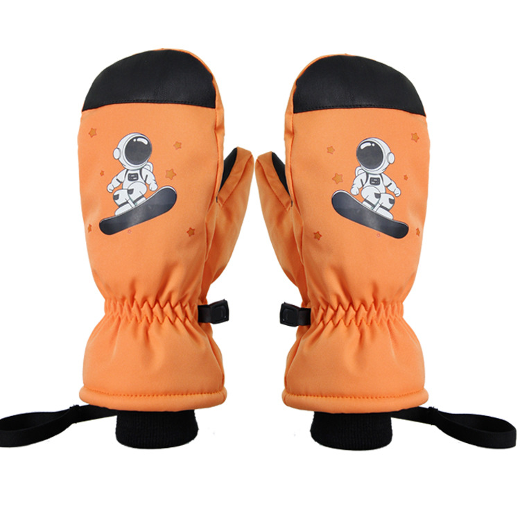 Picture of Winter New Waterproof Kidsren's Ski Gloves Playing in the Snow Fleece-Lined to Heattech and Non-Slip Veneer Kidsren's Ski Gloves Stuffy