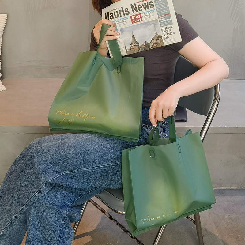 Frosted Clothing Handbag, Good-Looking Plastic Bag, Gift Packaging, Women's Clothing Store, Thickeneded, Exquisite, Fashionable Printed Logo