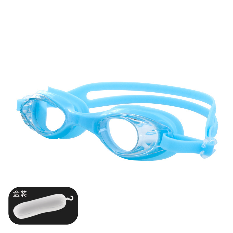 Picture of Factory direct waterproof swimming goggles children adult universal silicone swimming goggles wholesale flat light multi-color optional