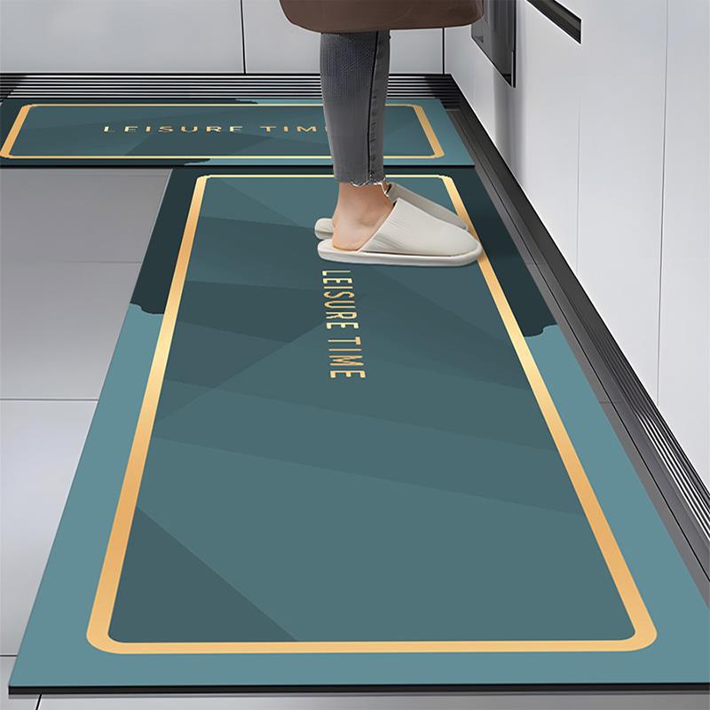 Picture of Absorbent Carpet Non-Slip Foot Mat Wash-Free Dirty-Resistant Household Erasable Absorbent Mat Kitchen Floor Mat Oil-proof Door Diatom Mud