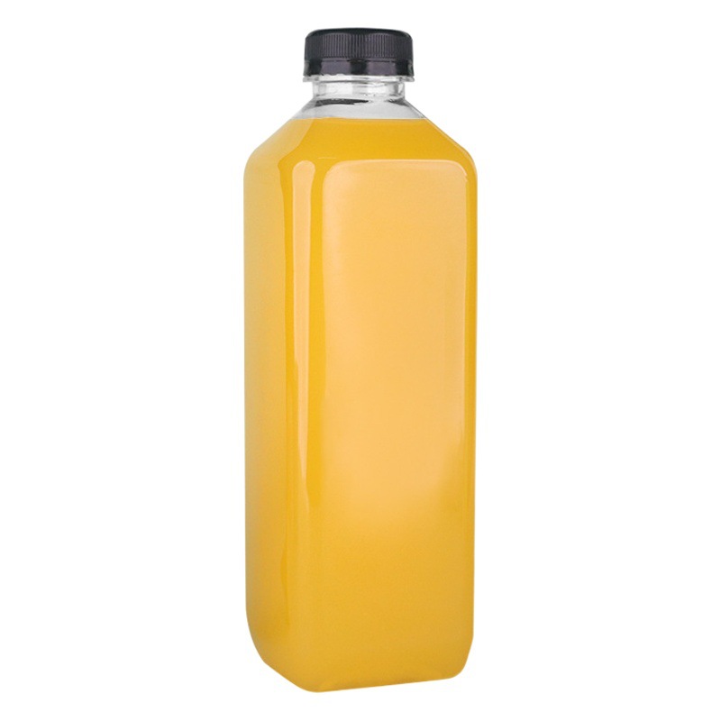 1000ml Plastic Beverage Bottle Large Capacity Juice Bottle 1000ml Fruit Tea Bottle Round Bottle Pet Transparent Beer Bottle