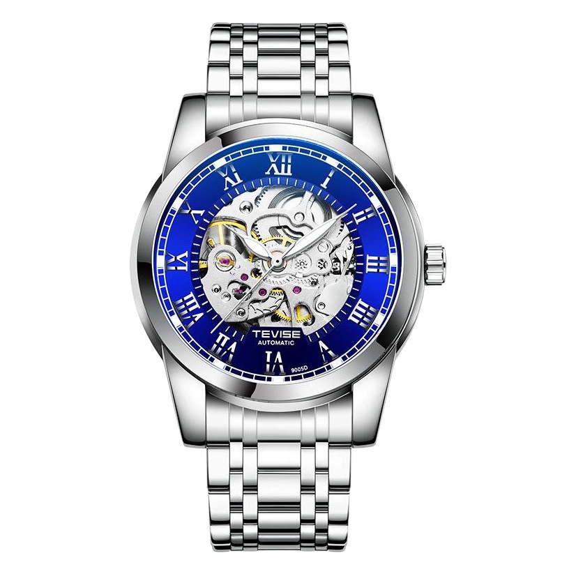 2025 Tevis Cross-Border Waterproof Watch Men's Fully Automatic Business Simple Fashion Cut Out Mechanical Watch Luminous