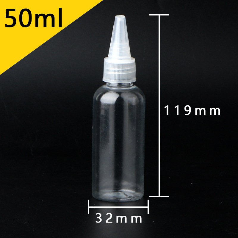Picture of Wholesale 50 200 500ml ml squeeze bottle color bottle emulsion pigment bottled transparent plastic pointed nose bottle