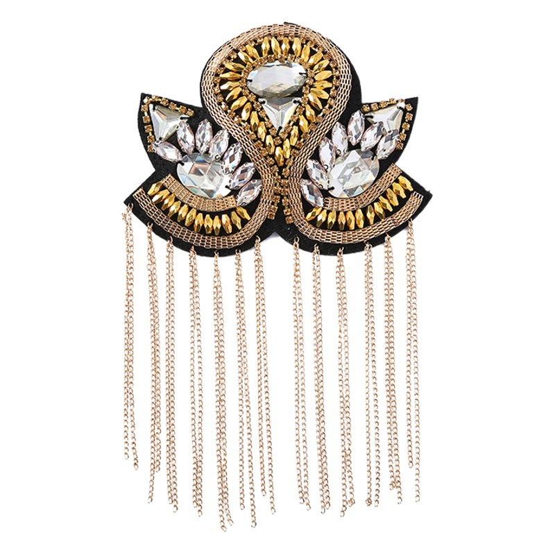Cross-Border fashion dress shoulder accessories handmade beaded suit tassel accessories clothes decoration DIY clothing accessories