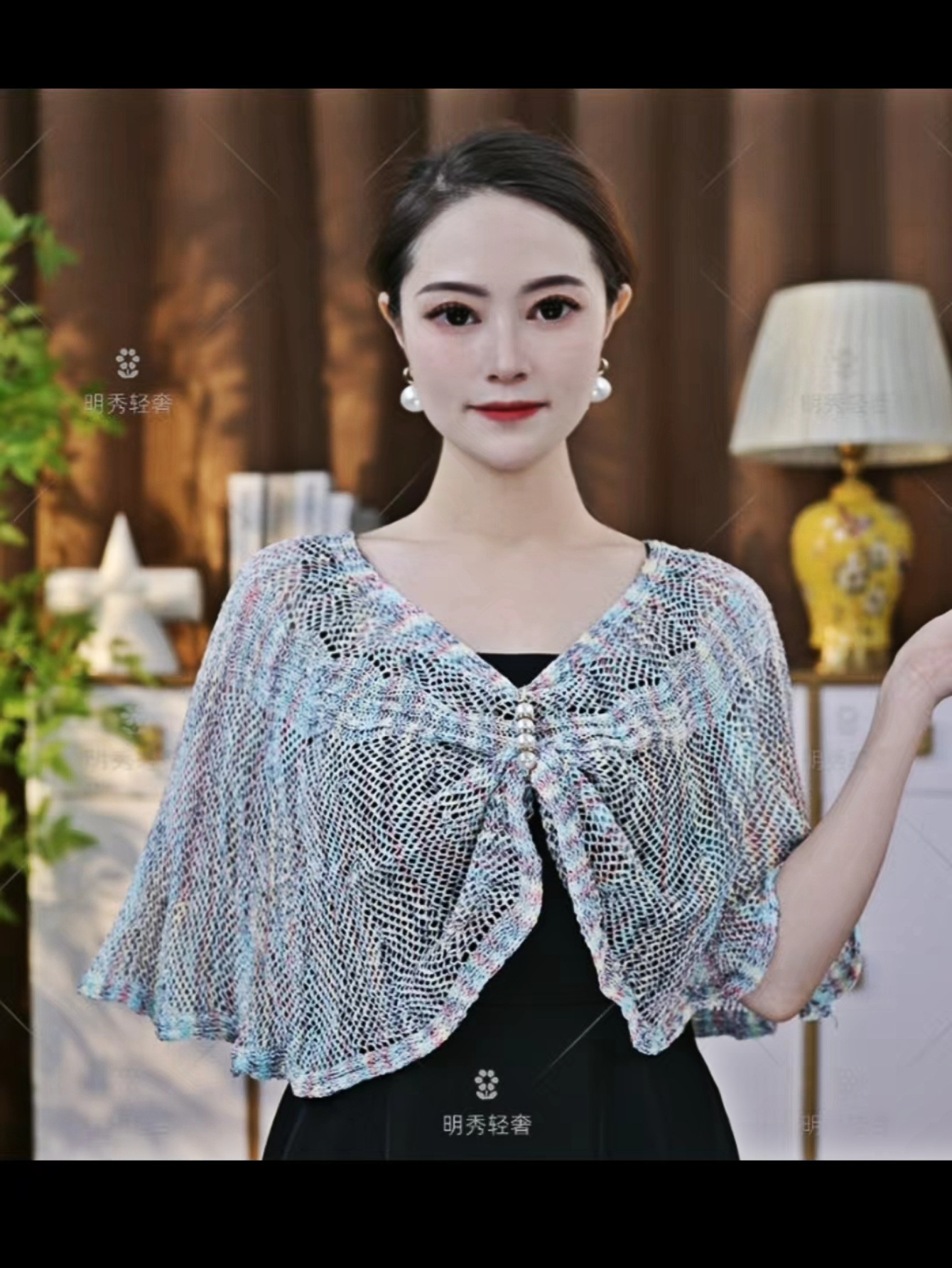 Picture of Women's Winter Pullover Neck Warmer, Solid Color Korean Style Versatile Neck Wrap, Knitted Ice Silk Pullover Small Cape Shawl