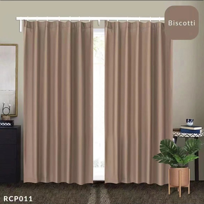 Picture of Cross-Border Southeast Asian Curtain Fabric, Polyester Window Screen, Hook-Style Curtain Fabric, Blackout and Sunshade Wholesale, Modern and Simple