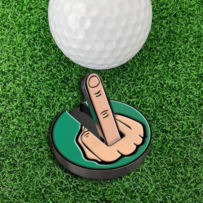 Funny Middle Finger Finger Golf Ball Marker Funny Middle Finger Golf Marker