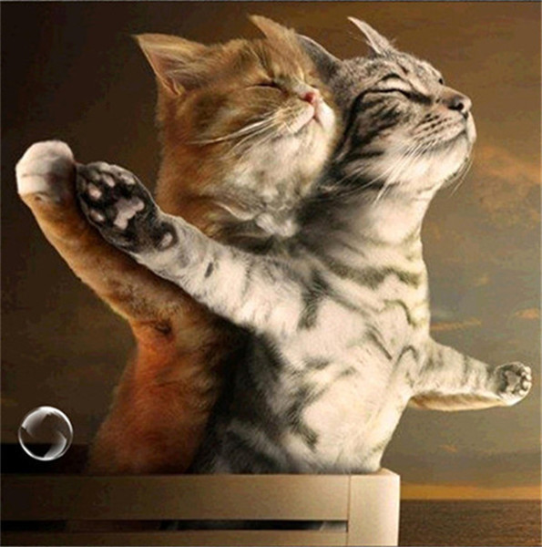 Picture of Diamond painting factory couple cat 5D foreign trade Amazon AliExpress cross embroidery DIY private custom living room