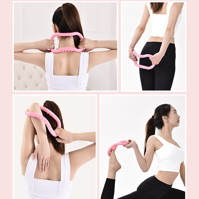 Picture of Light Flour Color Yoga Ring Pilates Ring Multi-Color Open Shoulder Open Back Fascia Stretching Massage Yoga Mat Portable