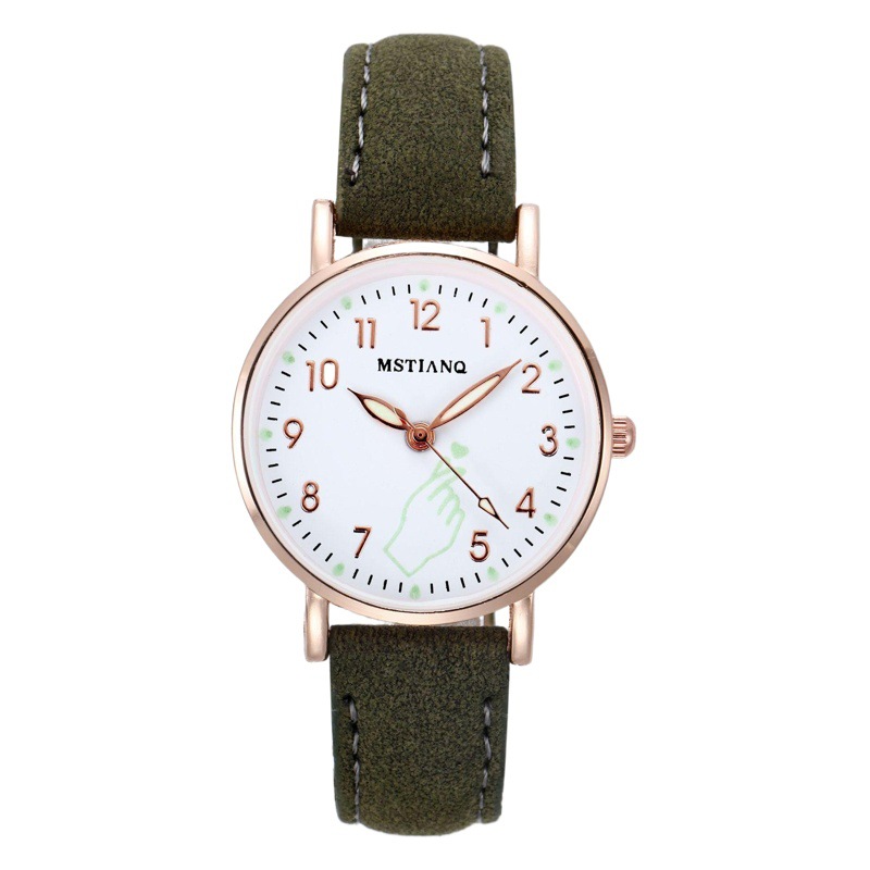 Sakura Blossom Watch for Girls, Junior High School and High School Primary School Pupils Cute Luminous Waterproof Small Fresh College Style Simple Temperament
