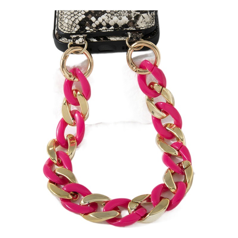 Korean-style Acrylic Colorful Mobile Phone Chain High-end Short Wrist Band Mobile Phone Hanging Accessories Anti-lost Mobile Phone Case Hanging Chain