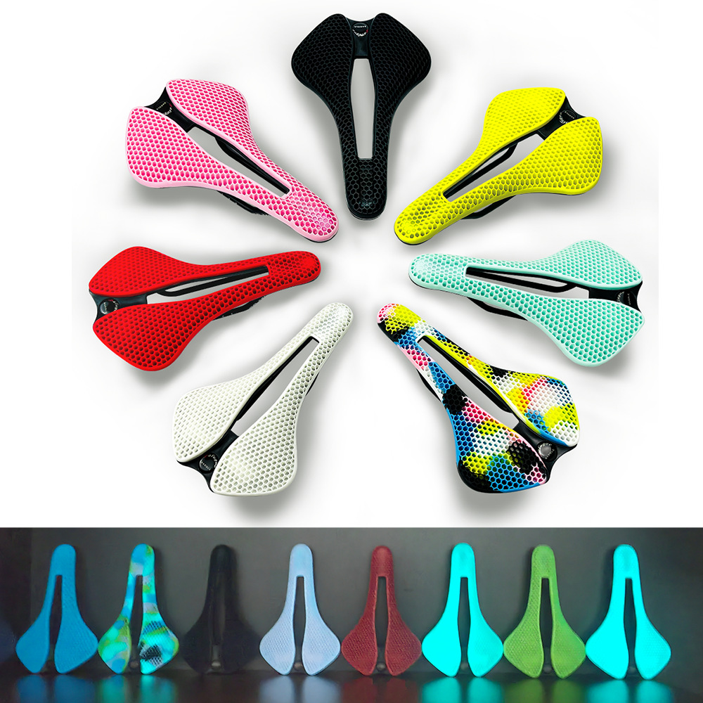Bagged BALUGOE Simulation 3D Hollow Breathable Comfortable Competitive Mountain Road Bike Cushion Luminous
