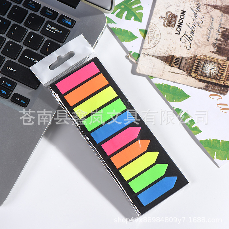 Office creative note pad stationery advertising sticky notes PET note stickers 10 flat head and arrow stickers