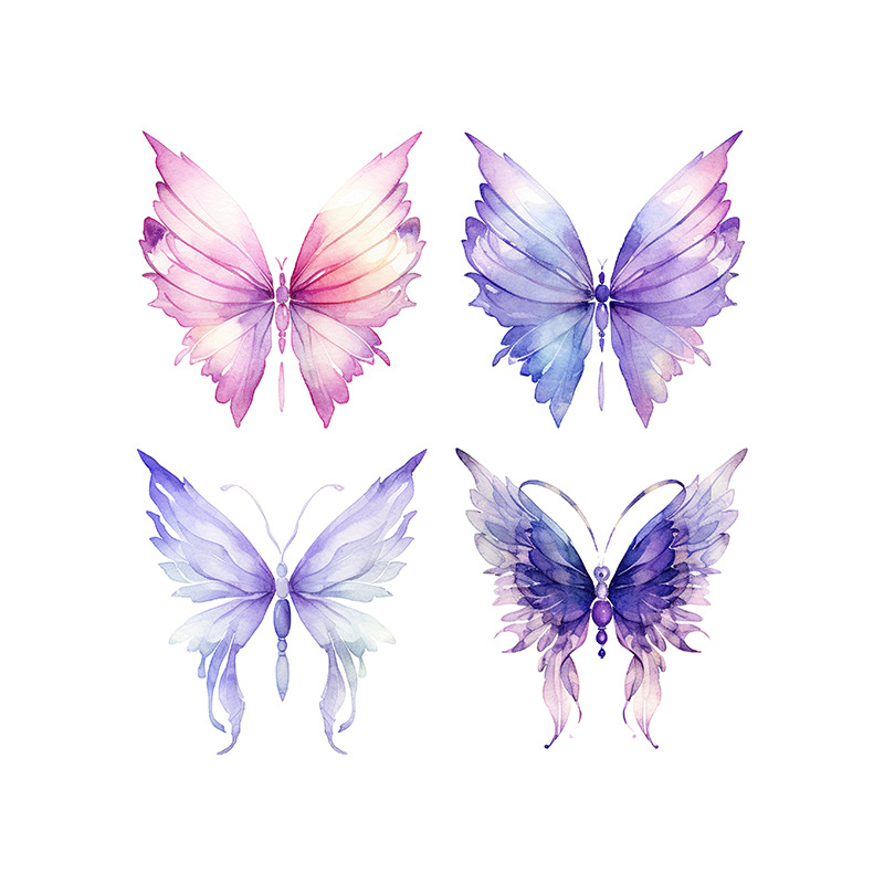 Picture of Cartoon glitter stickers for men and women waterproof long-lasting tattoo stickers baby print pattern children's arm butterfly high-end feeling