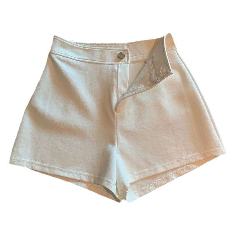 Black lower body missing spring and autumn bottoming shorts women's summer high waist slimming A- line tight stretch hot pants for hot girls