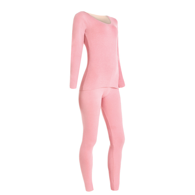 Picture of Seamless Thermal Underwear Women's Suit fleece-lined Thickened Top Base Shirt Inner Wear Thin Cold-proof Autumn Clothes Autumn Pants Autumn and Winter