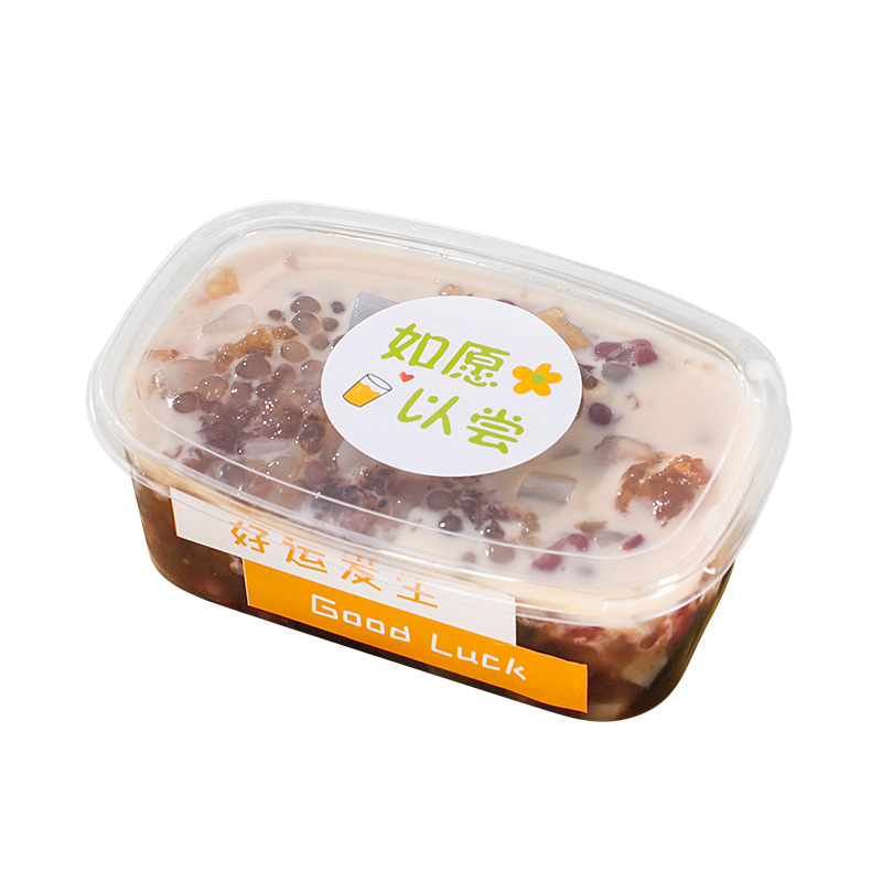 Picture of Fruit Scooping Roasted Grass Jelly Taro Balls Packaging Box Full Bowl Dessert Tiramisu Layer Cake Soy Milk Packaging Dessert