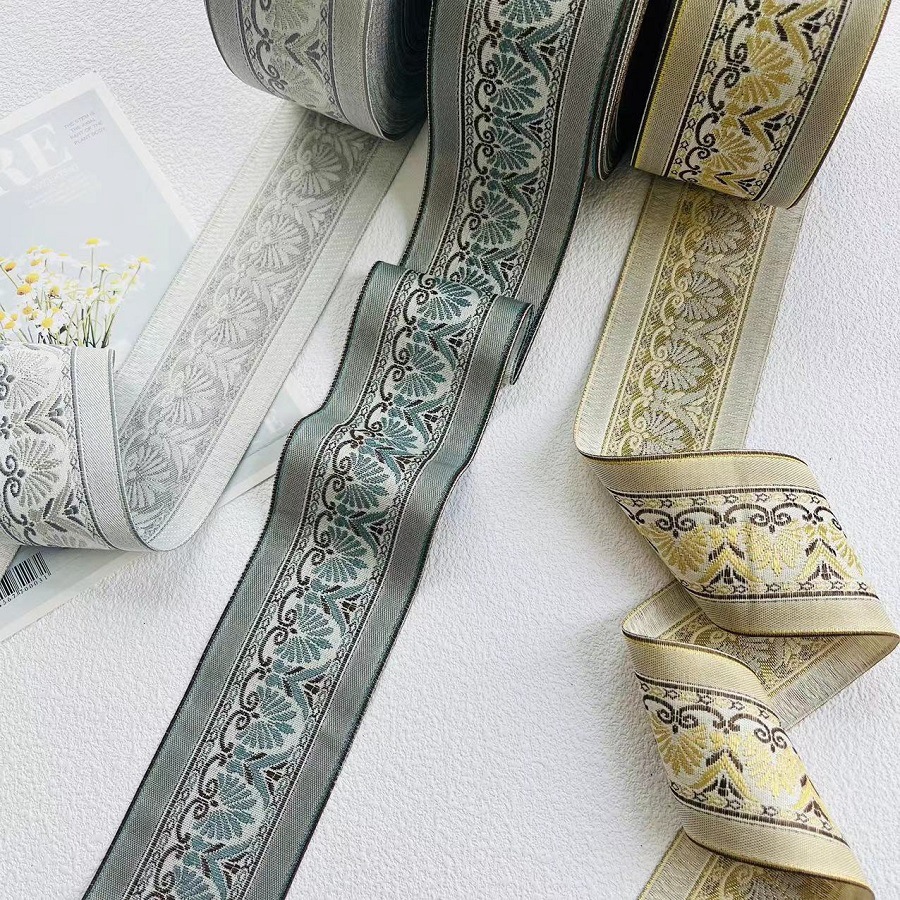 Ethnic lace ribbon retro flower pattern curtain fabric accessories AH-2857 6 CM wide