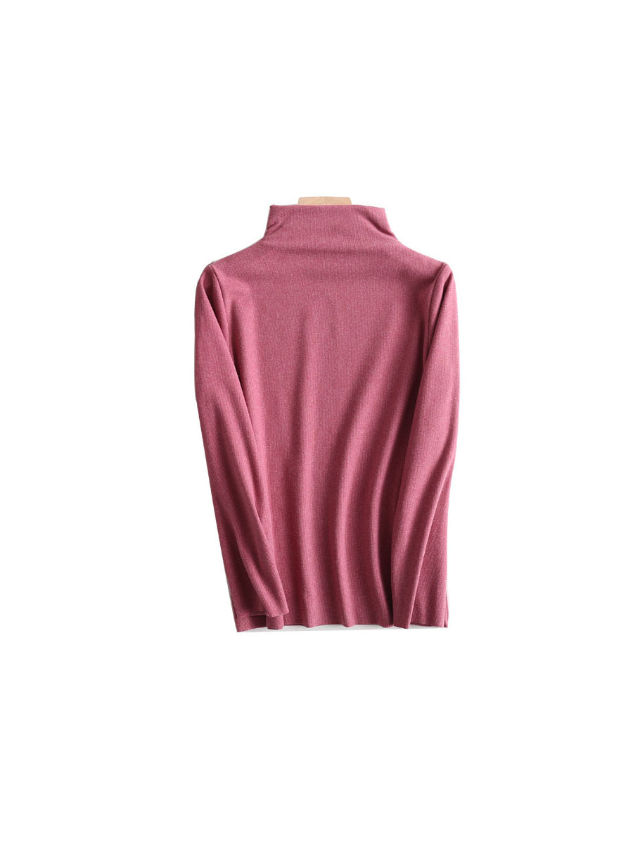 Picture of Children's cationic bottoming shirt seamless elastic autumn and winter boys and girls mid-collar velvet warm inner western style top