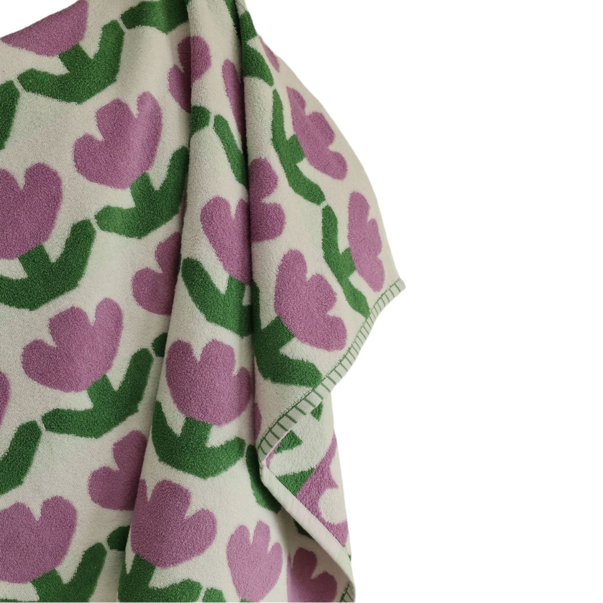 2025 New Xinjiang Long-Staple Cotton Small Tulip Towel Type a Two-Color Bathroom Absorbent Towel Bath Towel