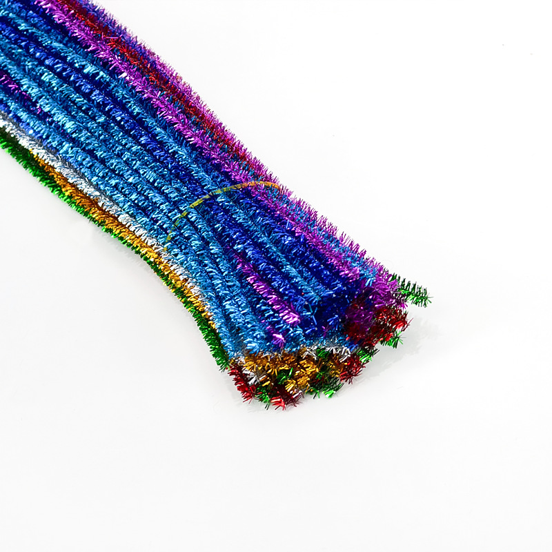 Picture of Encrypted glitter hair root strips, colorful glitter twisting sticks, bouquet handmade DIY material kit, children's handmade craft