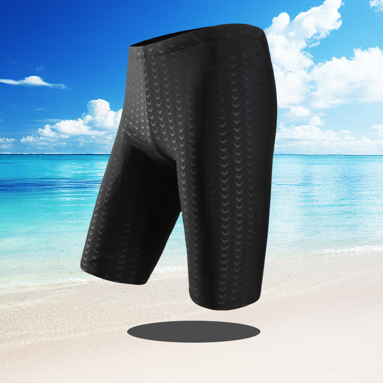 2020 town store new swimming trunks men's swimming trunks five points hot shark skin professional sports waterproof quick-drying swimming trunks