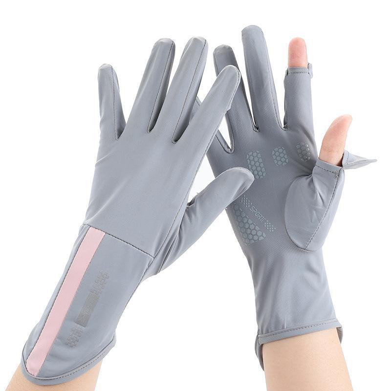 A generation of sunscreen gloves women's thin anti-ultraviolet ice silk long non-slip summer sunshade riding tram