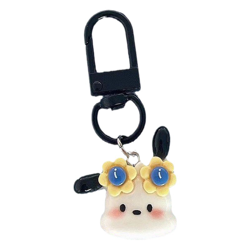 Cute Summer Sleepy Sunglasses Pocket Creative Personality Keychain School Bag Pendant Key Chain Internet Celebrant Hanging Ornaments in