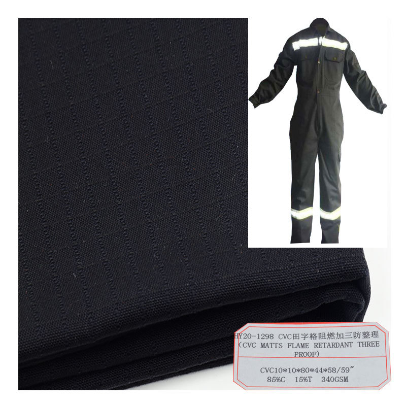 New Fabric Cvc Cotton Polyester Field Flame Retardant Fabric Three-Proof Finishing Firefighter Clothing Uniform Fabric