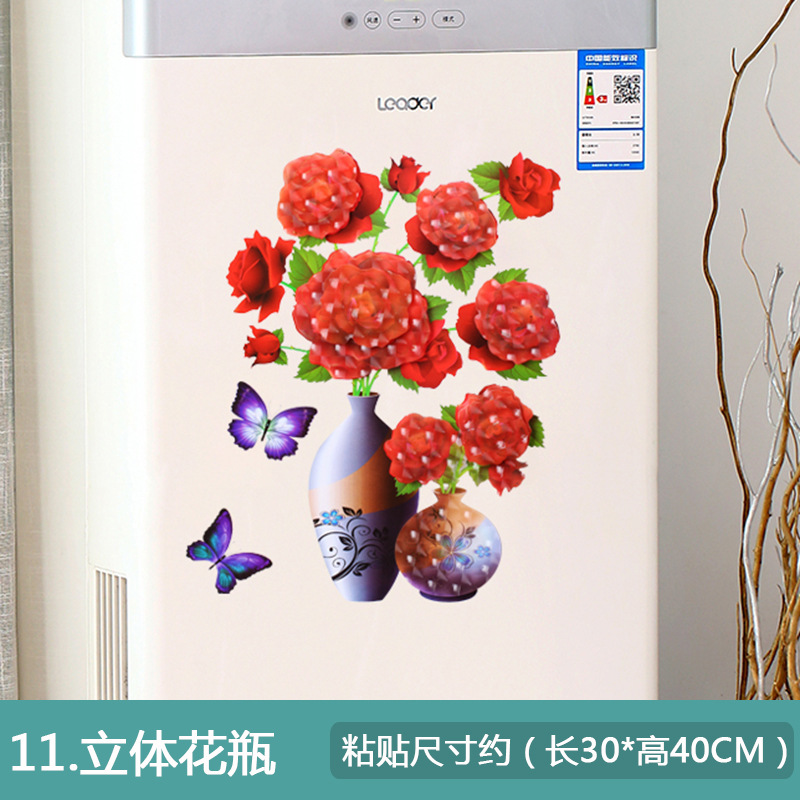 Picture of 3D Stereo Artificial Vase Bedroom Room Wall Stereo Hot Stamping Decorative Wall Stickers Amazon Export Wholesale