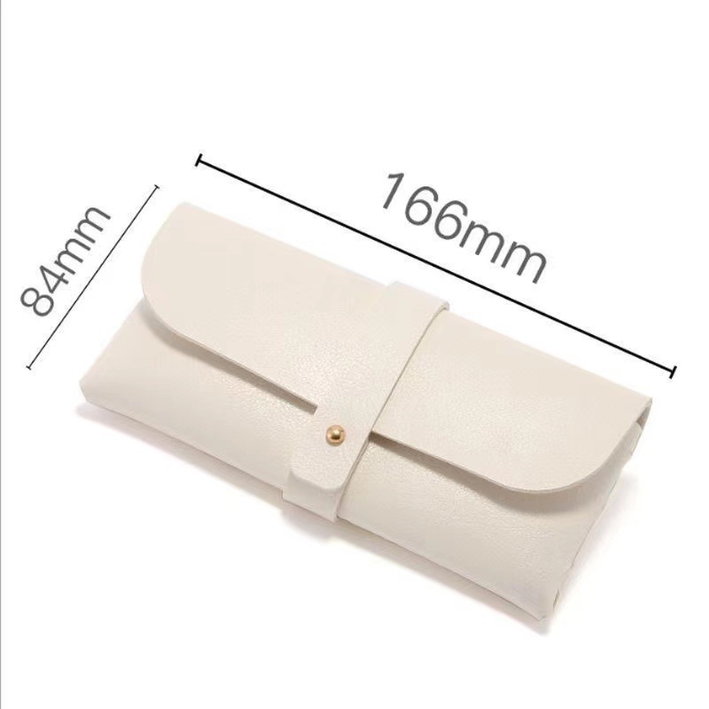 Picture of Black Simple Glasses Clutch Sunglasses Storage Box PU Leather Sunglasses Bag Portable Pressure Resistant Advanced Glasses Case