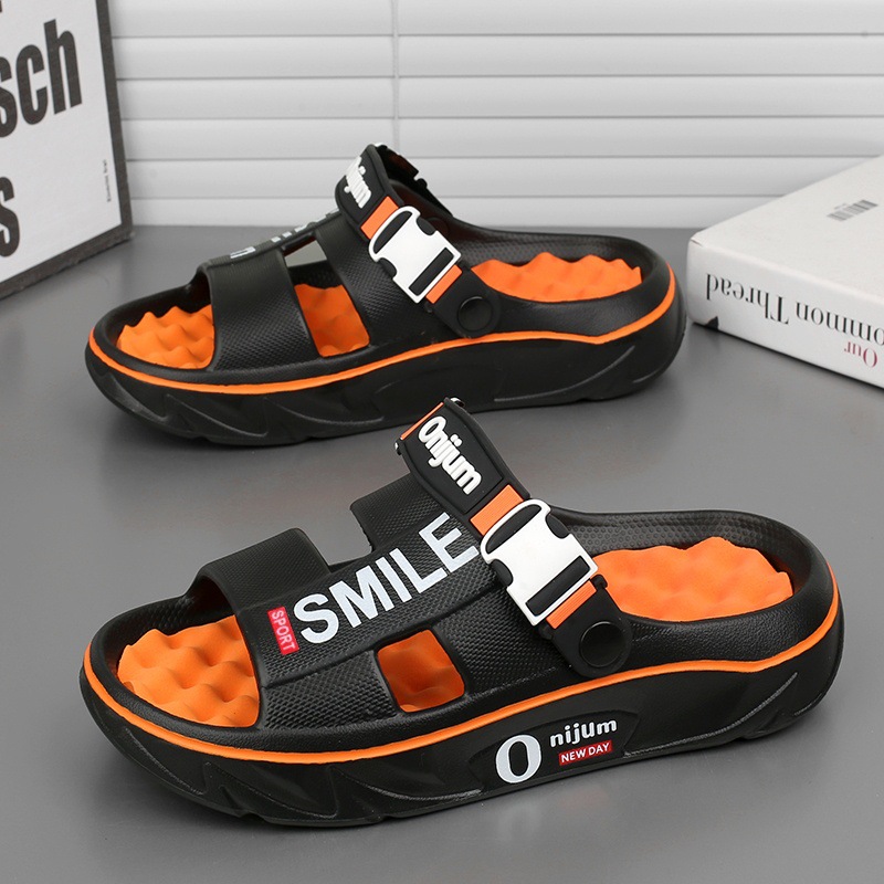 Men's New Sandals 2025 Summer Foot Massage Home Soft-Soled Couple Casual Slippers Women's Hot Style Cross-Border