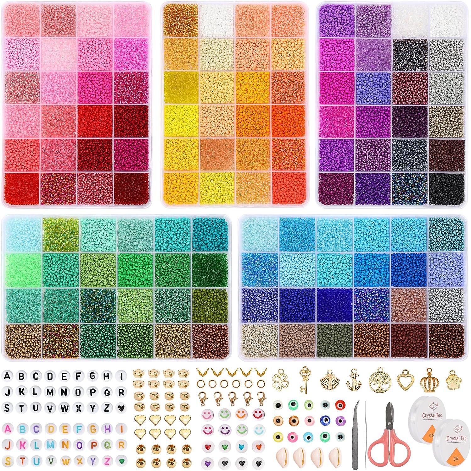 60000pcs144 color glass seed beads solid color paint rice beads cross-border new DIY jewelry accessories accessories