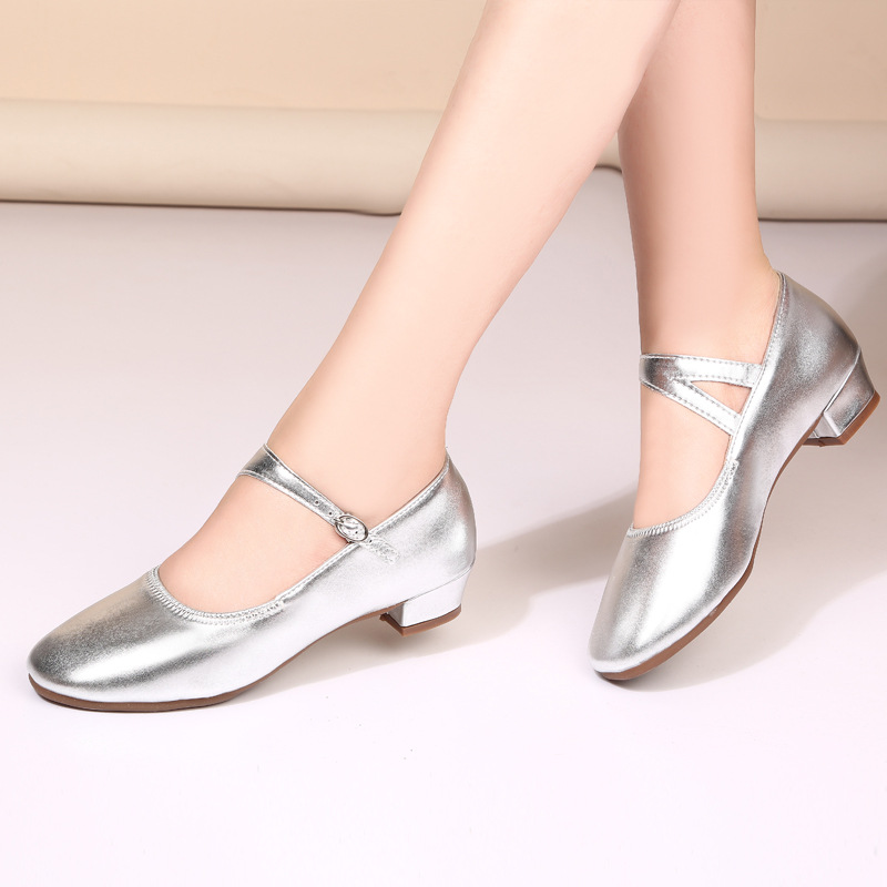 2025 New Double Climbing Latin Dance Shoes Square Dance Shoes Women's Soft Bottom Dance Shoes Practice Teacher Shoes