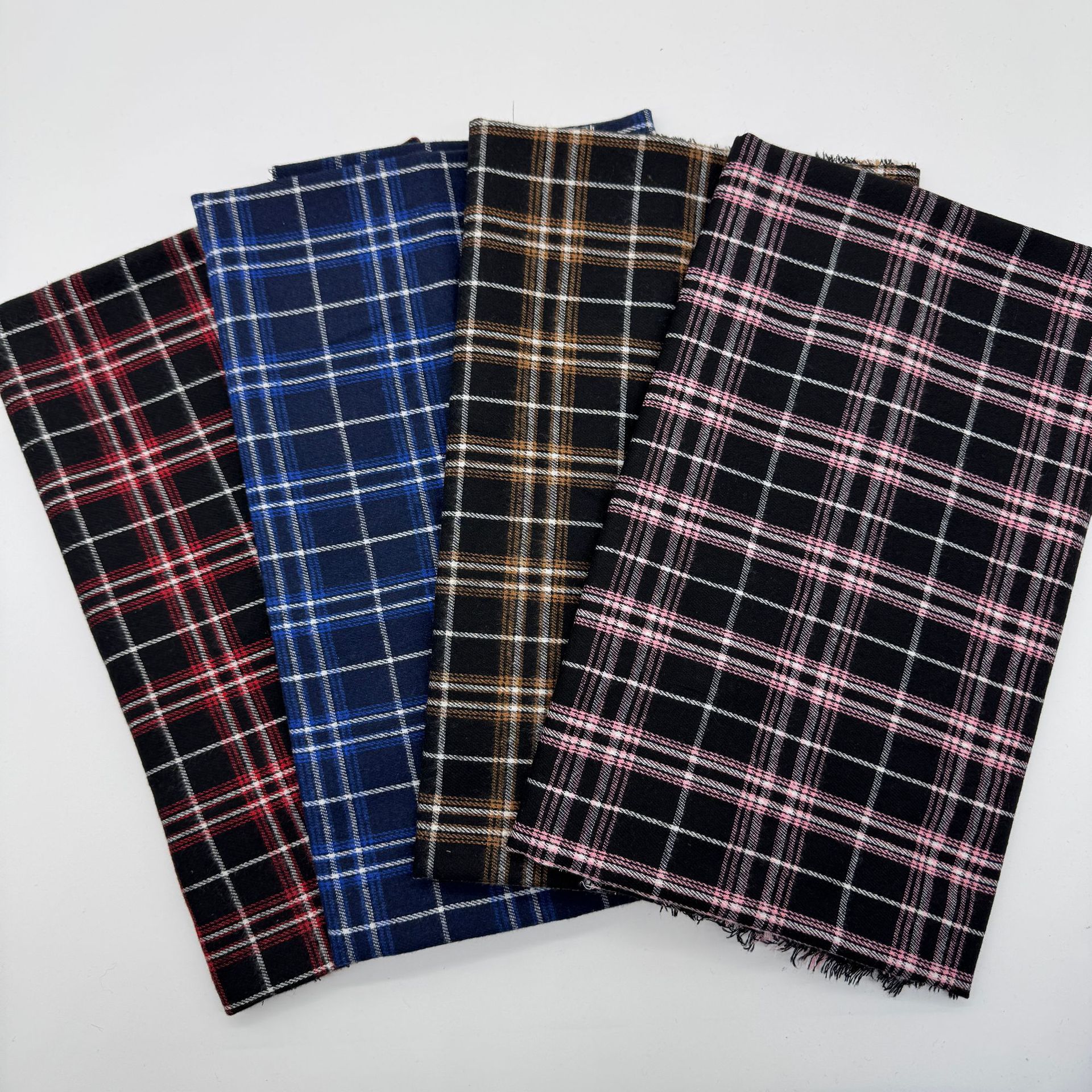 21 pts twill one-sided sanding shirt fabric yarn-dyed plaid fabric 21 pts polyester cotton fashion children's clothing fabric in stock