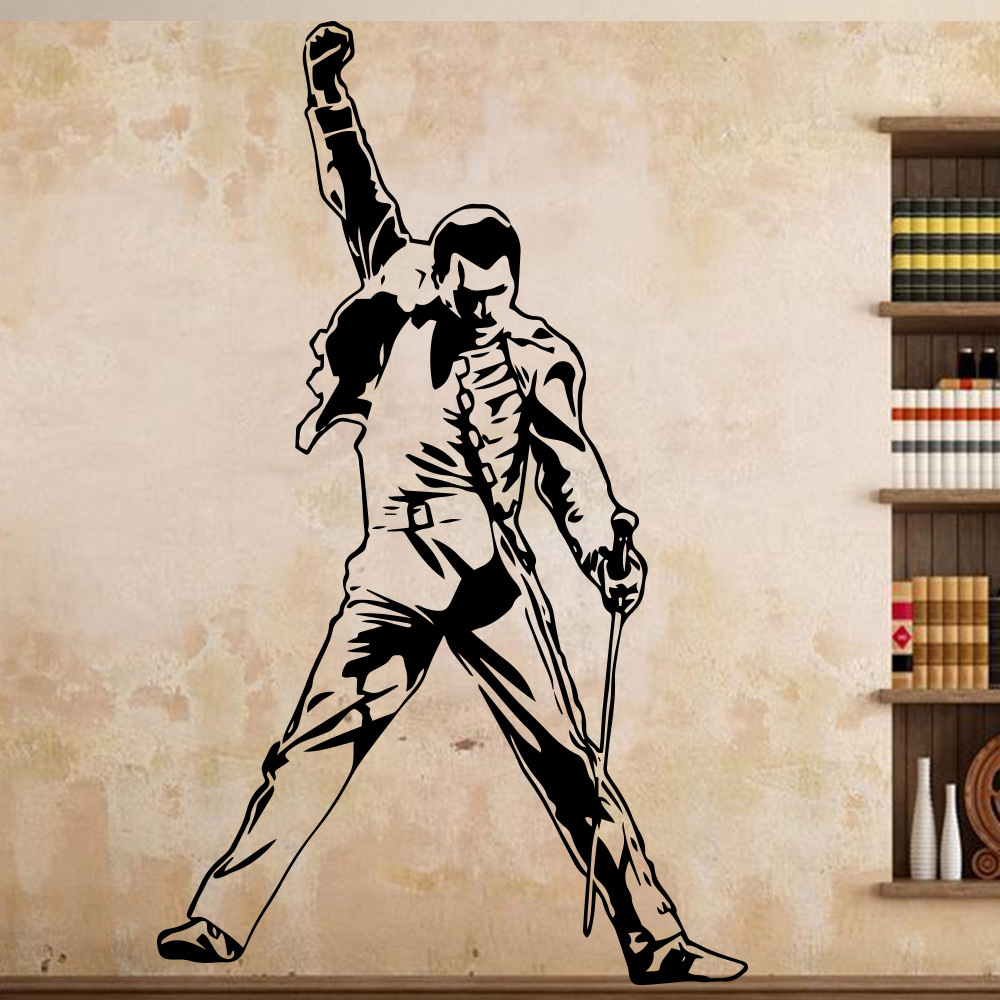 Retro band lead singer portrait creative carved home art decoration wall sticker size can be customized