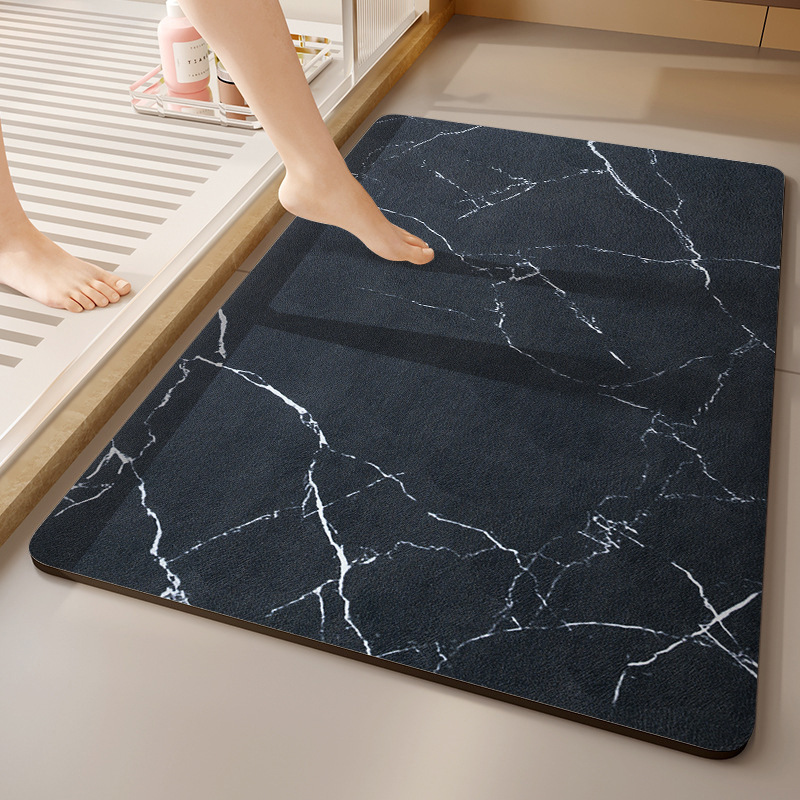 Picture of Bathroom Floor Mat Toilet Toilet Dirt-resistant Absorbent Non-slip Foot Mat Toilet Door Waterproof Erasable Quick-drying Carpet