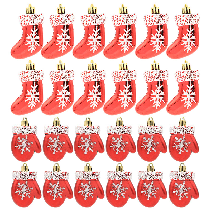 Wholesale Christmas new decorations Christmas tree decoration Christmas hand gift painted gloves Christmas socks