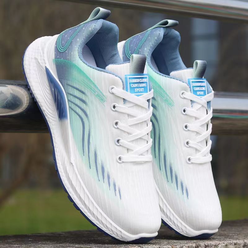 Spring and Summer Men's Shoes 2024 New Breathable Sports Casual Shoes Men's Mesh Deodorant Non-slip Running Shoes Trendy Shoes