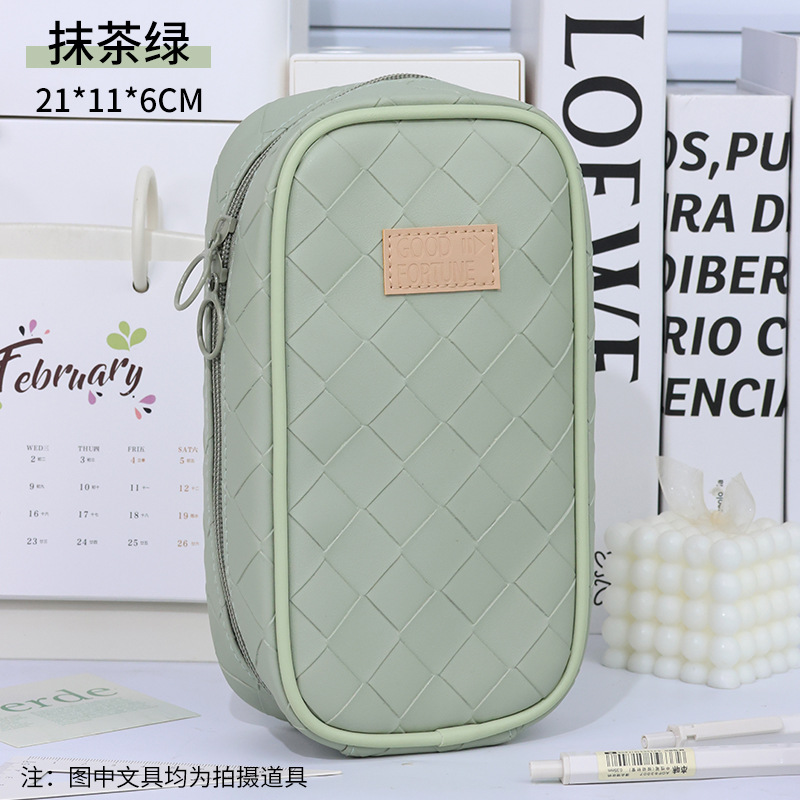 Picture of Large Capacity Multifunctional Pencil Case Korean Style High-value Pencil Case High School Students Portable Pen Storage Bag Pencil Case