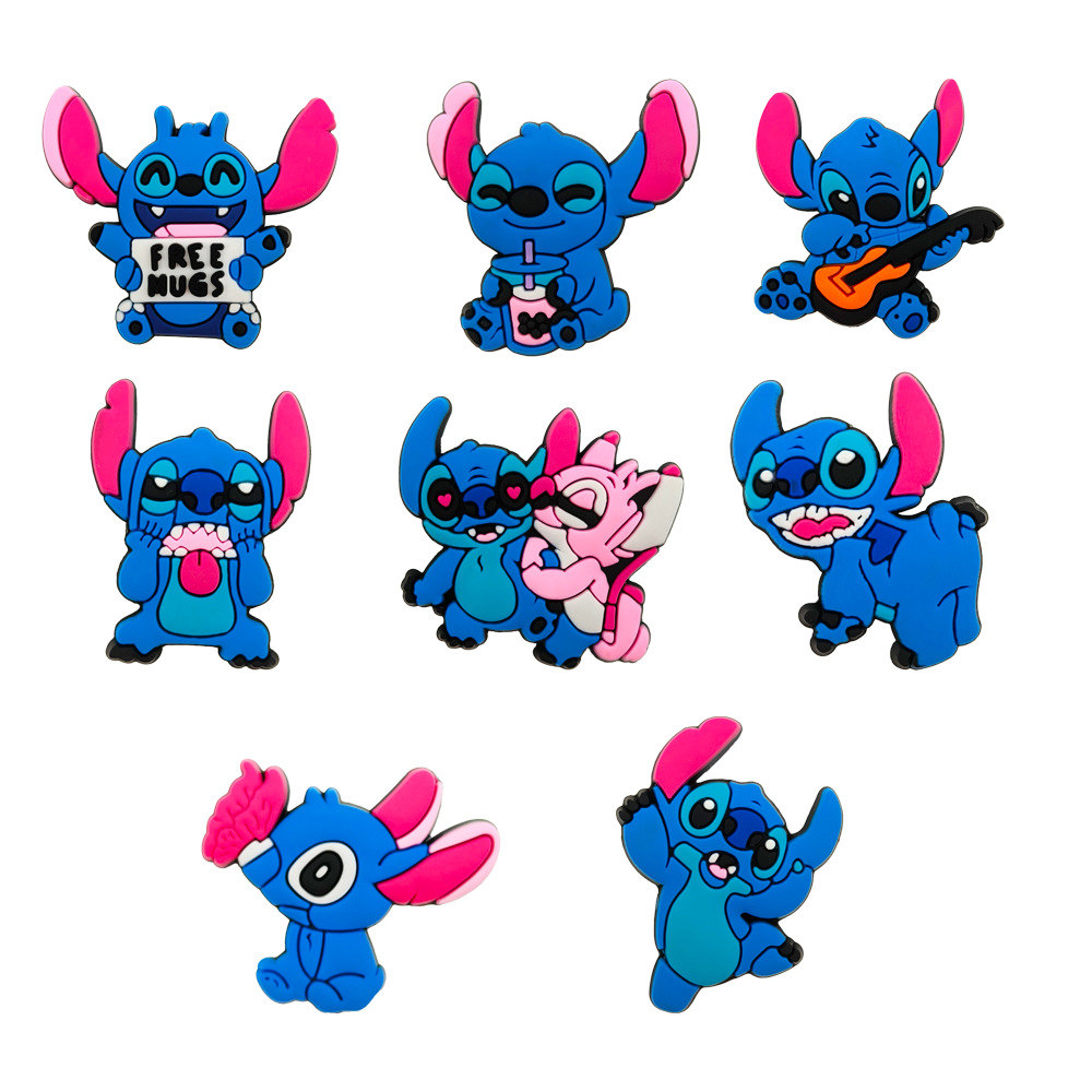8 suit Cute Stitch Hole Shoes Accessories Sandals Slippers Shoes Flower Shoe Buckle Hot Sale Shoes Decorative Buckle