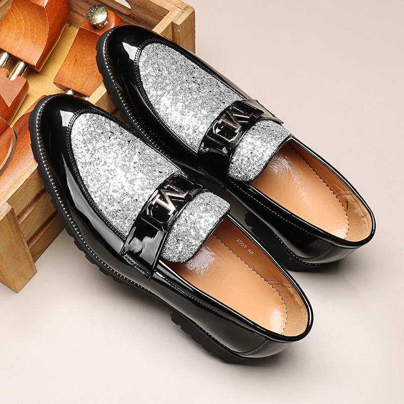 2559 Loafers cross-border pointed men's shoes new leather shoes men's legged fashion plus size foreign trade small leather shoes men