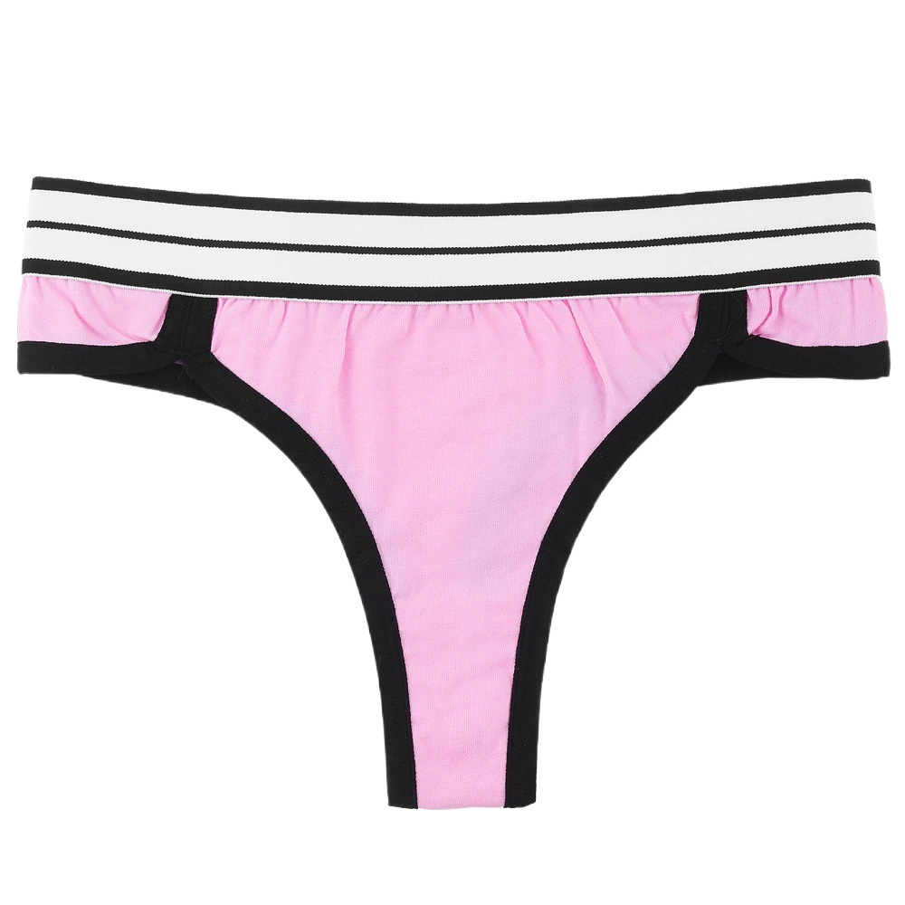 Amazon European and American Foreign Trade Sexy Underwear Women's Thong Chubby Girl Underwear Women's Large Size Large Elastic Thong