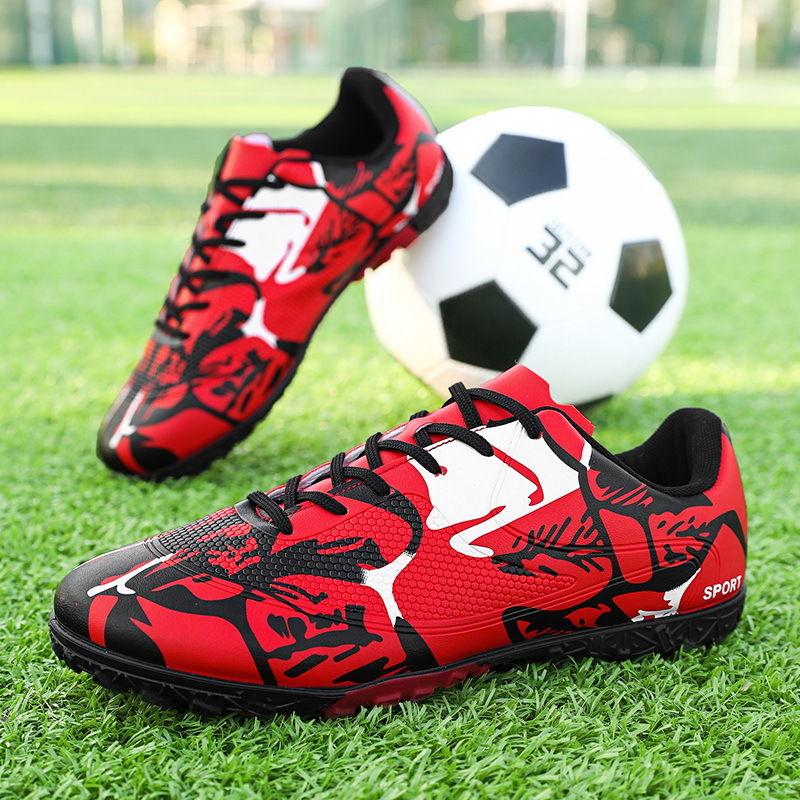 Douchuan Short Nail Training Soccer Shoes Men's Broken Nail Soccer sneaker Low-top Teenager Long Nail Sneakers plus size Cross-border