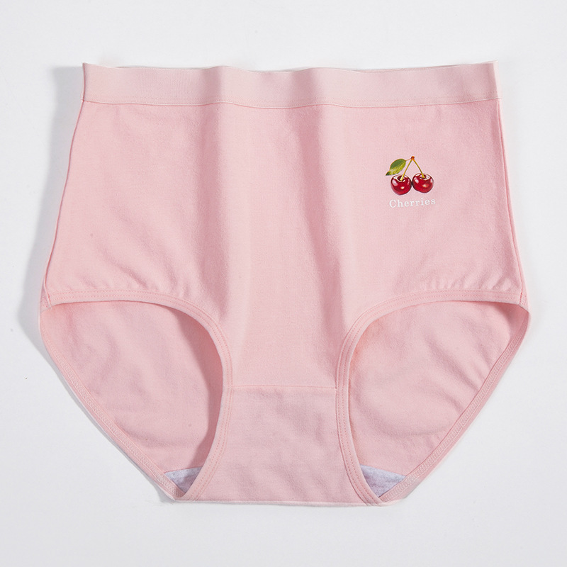 Picture of Mom's High-Waisted Pure Cotton Underwear Women's Butt Lifting and Tummy Control Large Size Underwear Women's 100kg Pure Cotton Women's Briefs