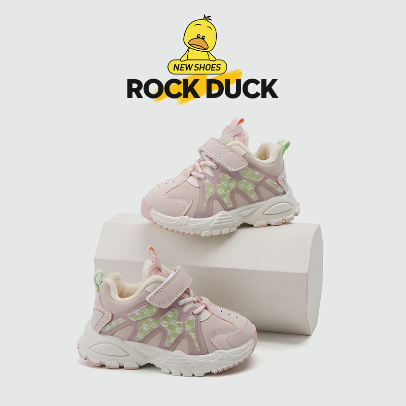 Picture of Children's cotton shoes 2025 winter boys' non-slip platform daddy shoes fashionable fleece girls' two-cotton sneakers lightweight