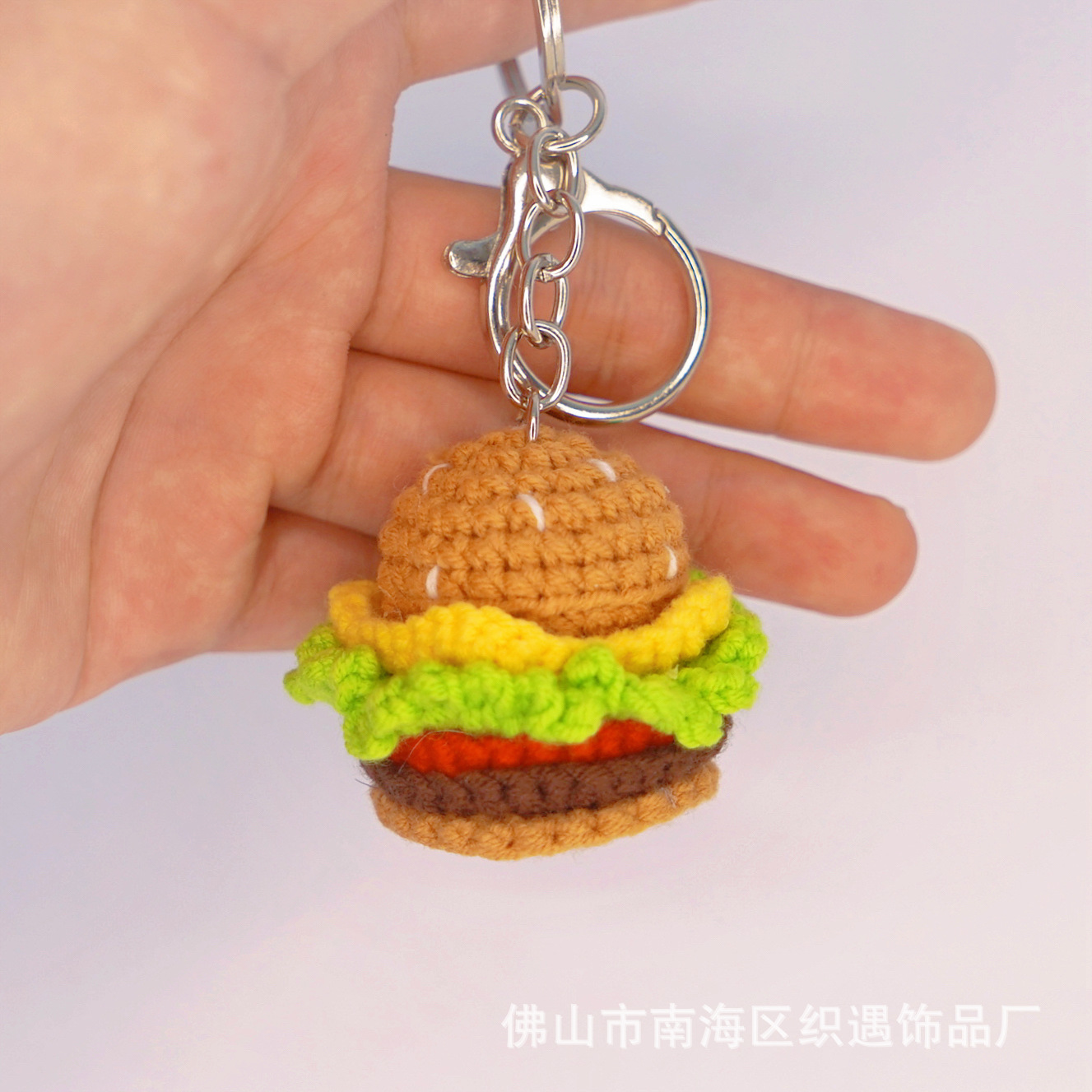 Picture of Handmade crocheted Cola package simulation food pendant creative wool woven small pendant keychain bag pendant