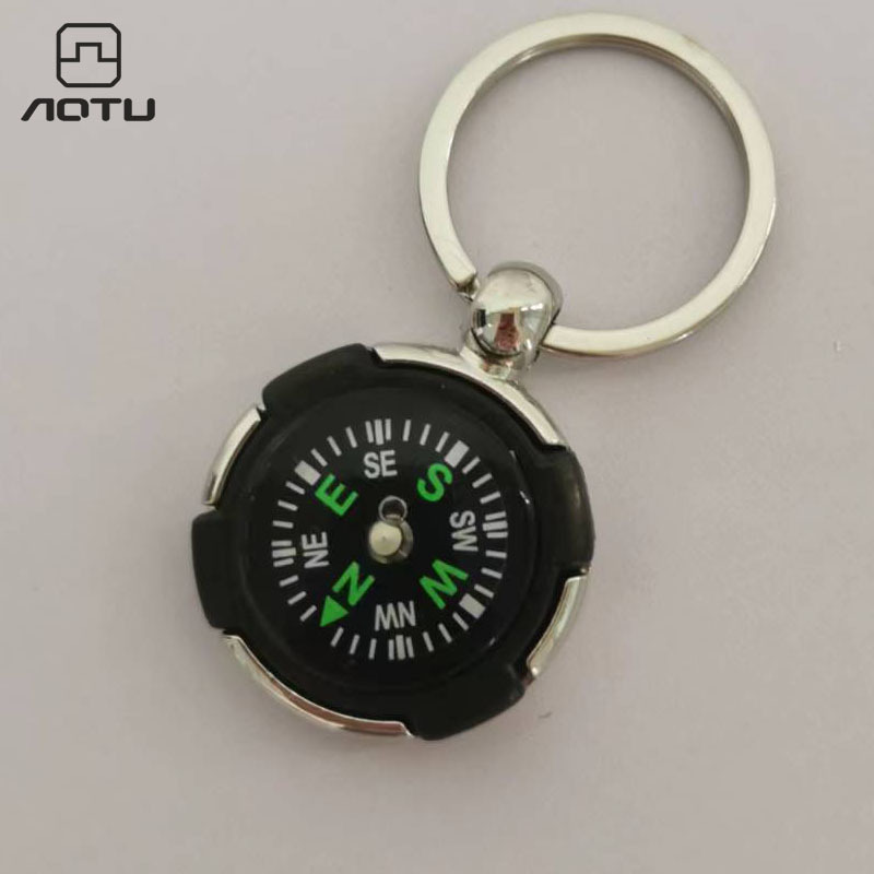 Concave-convex new personalized tire compass keychain key chain can be used as gift decoration AT7624