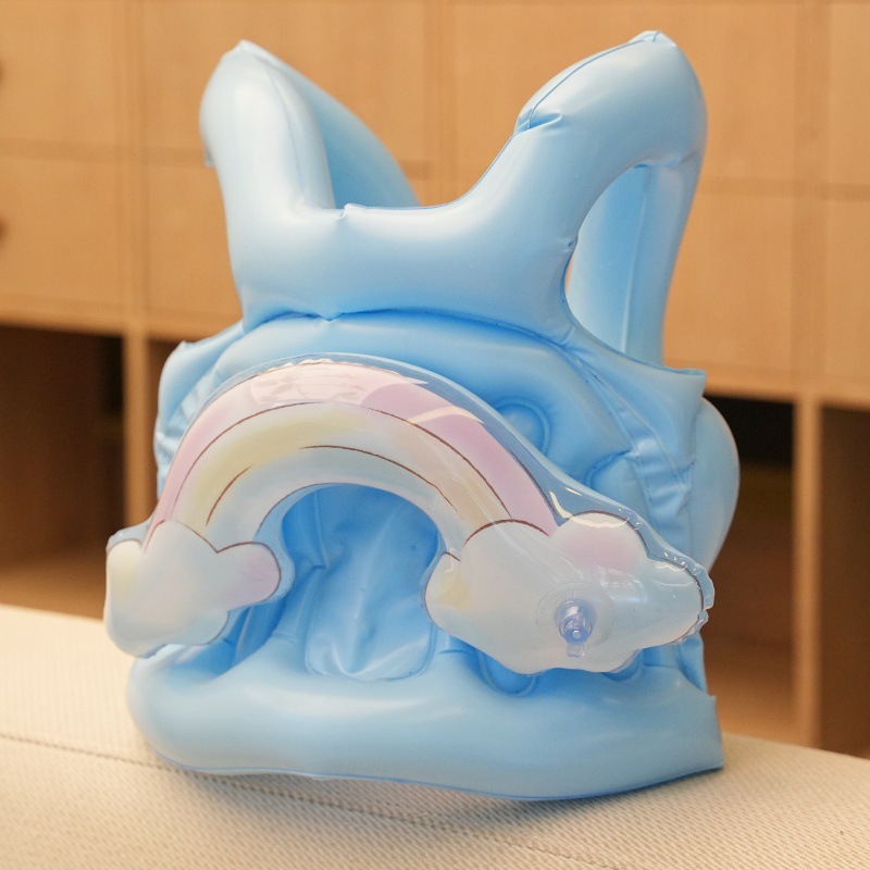 Picture of abc inflatable swimsuit children's pvc inflatable safety vest thickened large buoyancy children's swimming leak-proof swimsuit